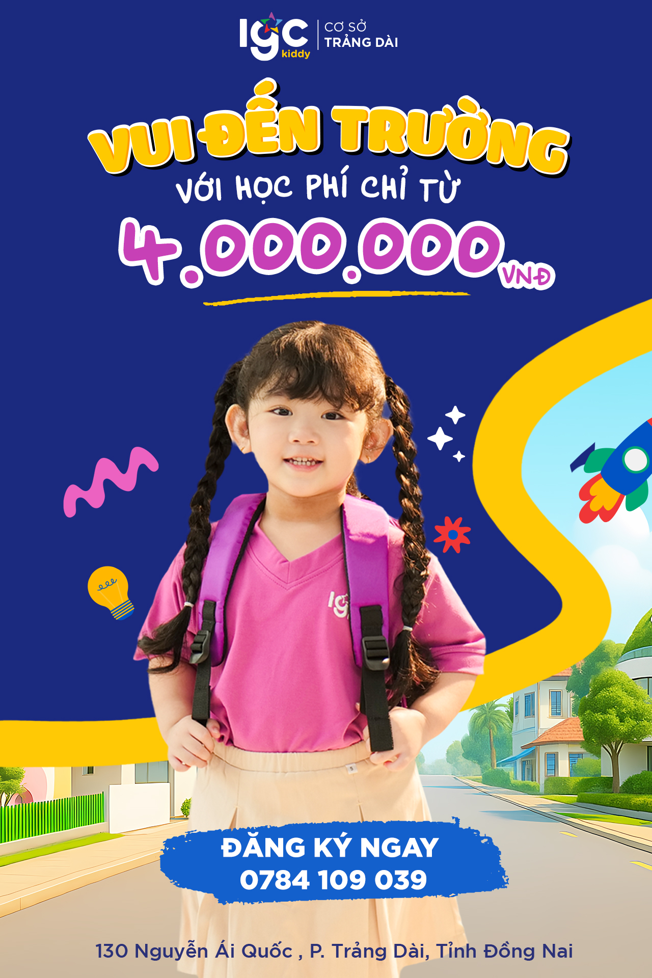 VUI ĐẾN TRƯỜNG IGC KIDDY TRẢNG DÀI VỚI HỌC PHÍ CHỈ TỪ 4.000.000Đ